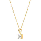 Royal Asscher Cut Pendant Necklace Finished in 18kt Yellow Gold